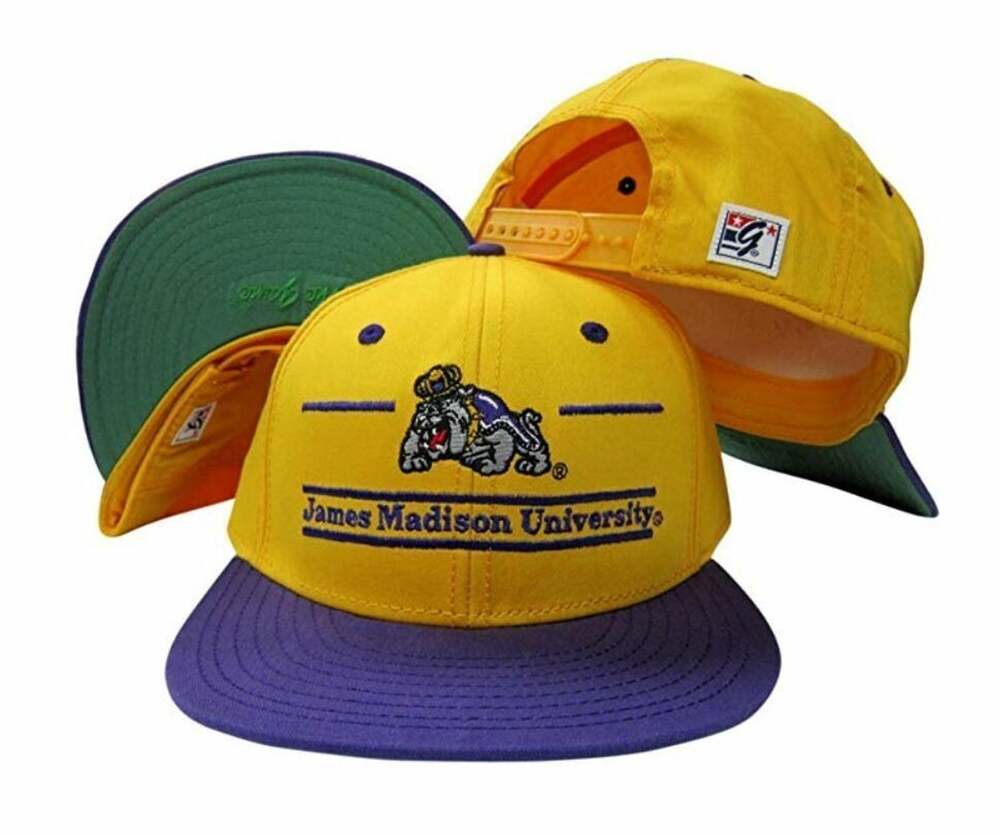 The Game Vintage Classic Split Bar James Madison Dukes Snapback Hat / Cap- NWT